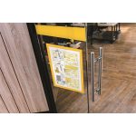 Infokeret, A4, öntapadó háttal, DURABLE "DURAFRAME®", sárga