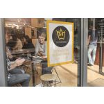 Infokeret, A4, öntapadó háttal, DURABLE "DURAFRAME®", sárga