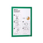 Infokeret, A4, öntapadó háttal, DURABLE "DURAFRAME®", zöld