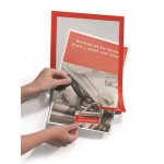 Infokeret, A4, öntapadó háttal, DURABLE "DURAFRAME®", piros