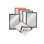 Infokeret, A4, öntapadó háttal, DURABLE "DURAFRAME®", narancssárga