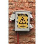 Infokeret, A4, mágneses, DURABLE "DURAFRAME® MAGNETIC SECURITY", sárga-fekete