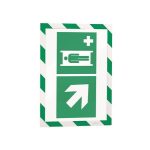 Infokeret, A4, mágneses, DURABLE "DURAFRAME® MAGNETIC SECURITY", zöld-fehér