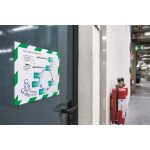 Infokeret, A4, mágneses, DURABLE "DURAFRAME® MAGNETIC SECURITY", zöld-fehér