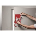 Infokeret, A4, mágneses, DURABLE "DURAFRAME® MAGNETIC SECURITY", piros-fehér