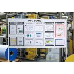 Bemutató fejléc, 297x40 mm, mágneses, DURABLE "DURAFRAME® MAGNETIC TOP", fekete