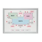 Posztertábla, fali, A1, alumínium keret, DURABLE