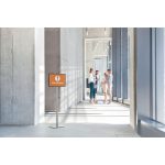 Padlóállvány, A3, DURABLE "INFO STAND BASIC" antracit-szürke