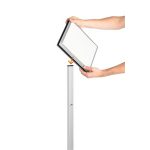 Padlóállvány, kültéri, A4, DURABLE "INFO STAND", antracit-szürke