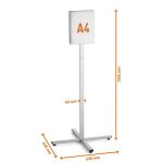 Padlóállvány, kültéri, A4, DURABLE "INFO STAND", antracit-szürke