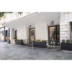 Padlóállvány, kültéri, A3, DURABLE "INFO STAND", antracit-szürke