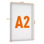 Infokeret, alumínium, kültéri, A2, DURABLE "Outdoor", ezüst