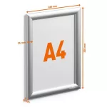 Infokeret, alumínium, kültéri, A4, DURABLE "Outdoor", ezüst