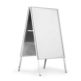   Megállító tábla, poszteres, A1, DURABLE "Fold Outdoor", ezüst