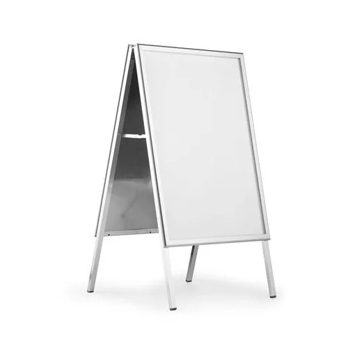 Megállító tábla, poszteres, A1, DURABLE "Fold Outdoor", ezüst