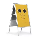 Megállító tábla, poszteres, A1, DURABLE "Fold Outdoor", ezüst