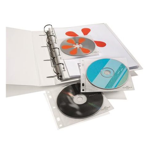 CD/DVD tartó zseb, lefűzhető, DURABLE