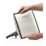Bemutatótábla tartó, asztali, 5 db bemutatótáblával, DURABLE "SHERPA®", fekete