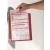 Bemutatótábla tartó, fali, 5 db bemutatótáblával, DURABLE "VARIO® WALL 5", piros