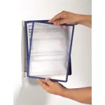Bemutatótábla tartó, fali, 5 db bemutatótáblával, DURABLE "VARIO® WALL 5", sötétkék