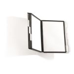 Bemutatótábla tartó, fali, 10 db bemutatótáblával, DURABLE "SHERPA WALL", szürke