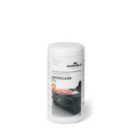   Tisztítókendő, műanyag felületre, 100 db, DURABLE "SUPERCLEAN BOX 100"