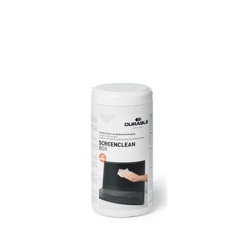 Tisztítókendő, képernyőhöz, 100 db, DURABLE "SCREENCLEAN® BOX 100"