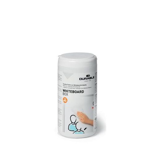 Tisztítókendő, 100 db, DURABLE "WHITEBOARD BOX 100"