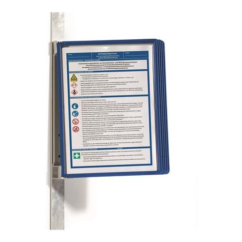 Bemutatótábla tartó, fali, mágneses, 5 db bemutatótáblával, DURABLE "VARIO® 5 MAGNET", sötétkék