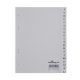 Regiszter, PP, A5, 20 részes, A-Z, DURABLE, szürke