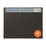 Könyökalátét, 650x480 mm, éves naptárral, DURABLE, fekete