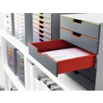 Irattároló, műanyag, 5 fiókos, DURABLE "VARICOLOR® 5", szürke