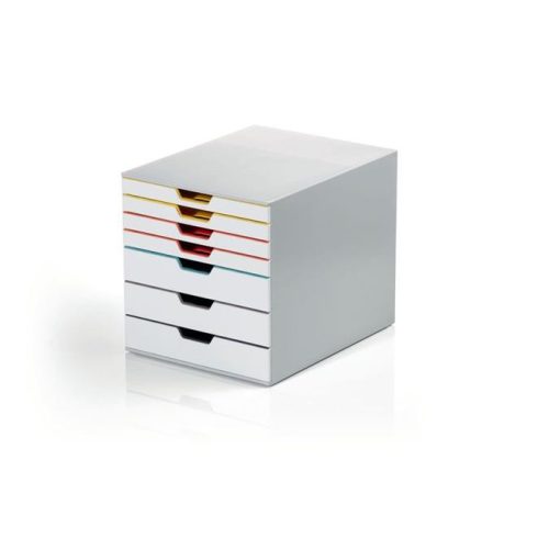 Irattároló, műanyag, 7 fiókos, DURABLE " VARICOLOR® MIX 7", színes