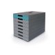 Irattároló, műanyag, 7 fiókos, DURABLE "Idealbox pro 7", kék
