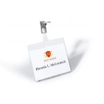 Névkitűző, csíptetővel, 60x90mm, DURABLE