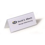 Névtábla tartó, asztali, 61/122x150 mm, DURABLE