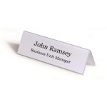 Névtábla tartó, asztali, 61/122x210 mm, DURABLE