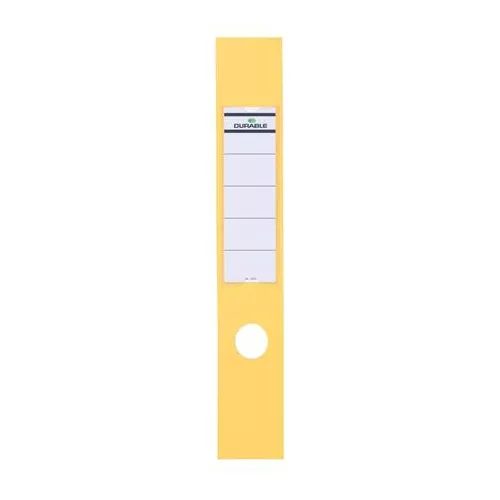 Gerinccímke, iratrendezőhöz, öntapadó, 60x390 mm, DURABLE "ORDOFIX®", sárga