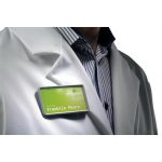 Névkitűző, mágnessel, 75x40 mm, DURABLE, fekete