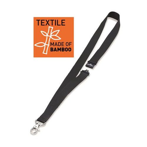Nyakbaakasztó, karabinerrel, DURABLE "ECO", fekete