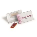 Névkitűző, mágnessel, elfordulásgátlóval, 75x40 mm, DURABLE