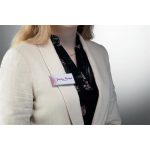 Névkitűző, mágnessel, elfordulásgátlóval, 75x40 mm, DURABLE