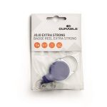 Azonosítókártya-tartó, kihúzható, patentos, DURABLE "Extra strong", sötétkék