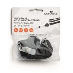 Azonosítókártya-tartó, kihúzható, patentos, nyakbaakasztóval, DURABLE "Extra Strong", fekete