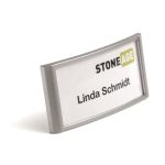 Névkitűző, 34x74 mm, mágneses, DURABLE "CLASSIC", ezüst