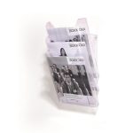 Katalógustartó, asztali, A4, 3 rekeszes, DURABLE "Combiboxx", átlátszó
