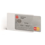 Bankkártyatartó, 1 db-os, RFID védelemmel, DURABLE, áttetsző