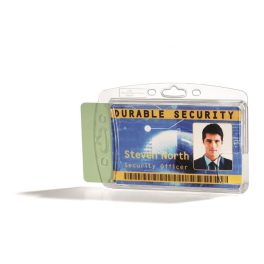   Azonosítókártya-tartó, 2 kártyához, zárt, DURABLE "ENCLOSED", áttetsző