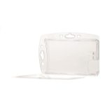 Azonosítókártya-tartó, 2 kártyához, zárt, DURABLE "ENCLOSED", áttetsző