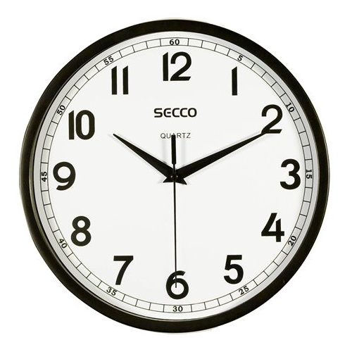 Falióra, 24,5 cm, SECCO, fekete